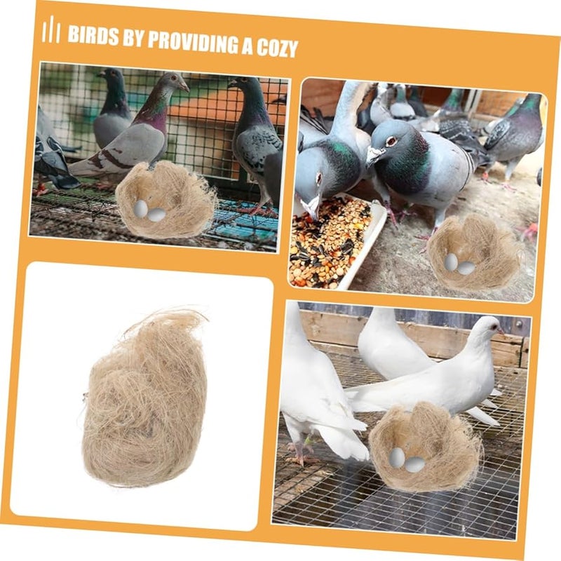 حشو عش الطيور الطبيعي من الجوت لمواد الفراش لببغاء الطائر الطنان والطيور البرية - Image 3